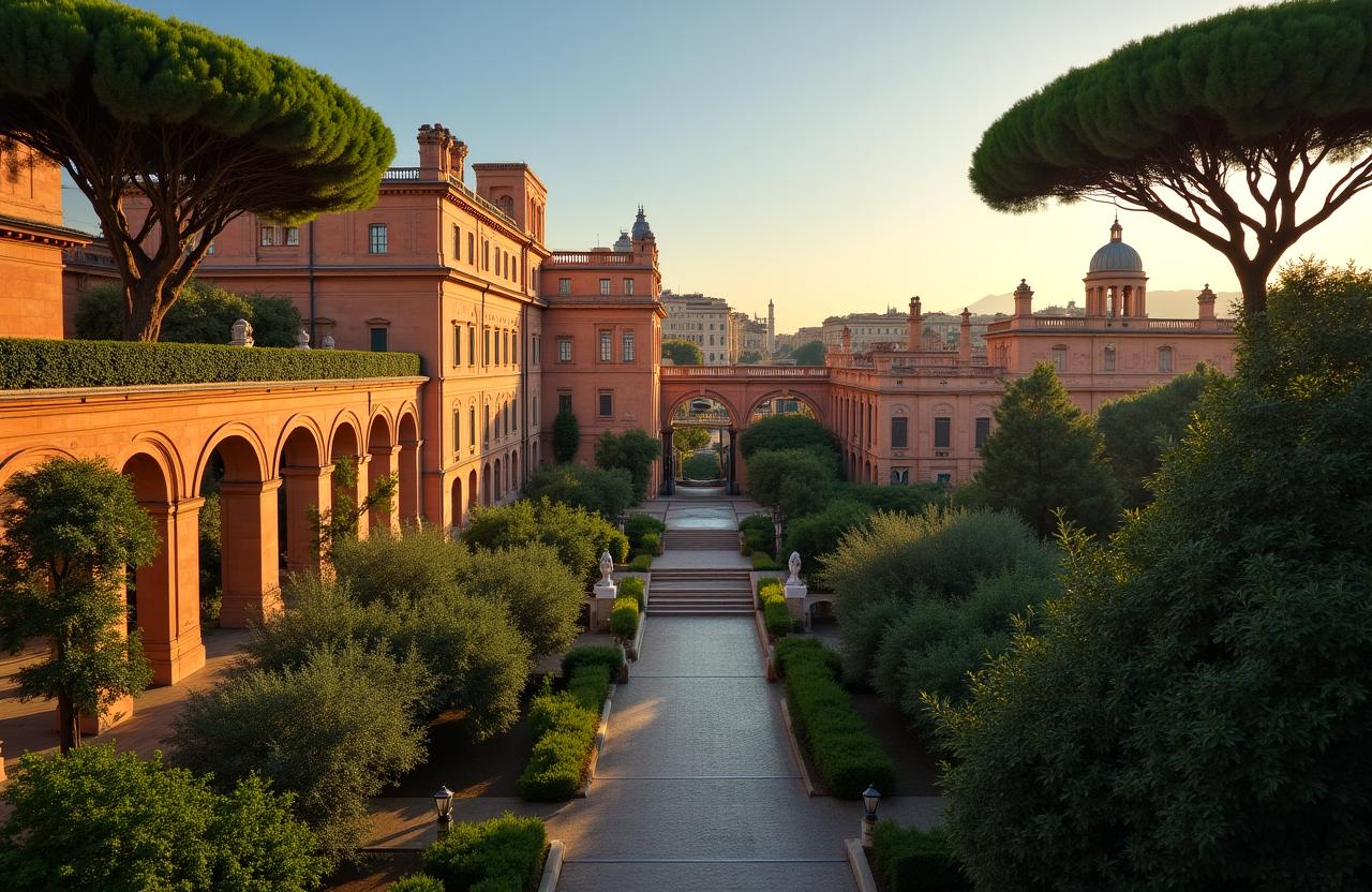 Vista panoramica di Roma vicino al quartiere Parioli